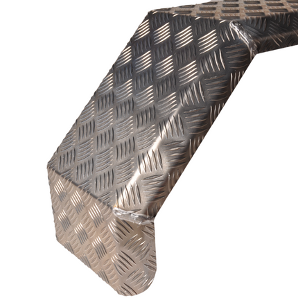 De Haan De Haan THMAQ 24150 - 1500x240x400 mm - garde boue Tandem en plaque d'aluminium striée