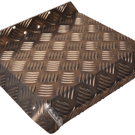 De Haan Demi garde boue droit - 310x290 mm - adapté pour remorque Hapert - matériau de plaque de larmier en aluminium