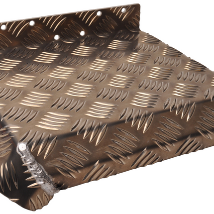 De Haan Demi garde boue gauche - 310x290 mm - adapté pour remorque Hapert - matériau de plaque de larmier en aluminium