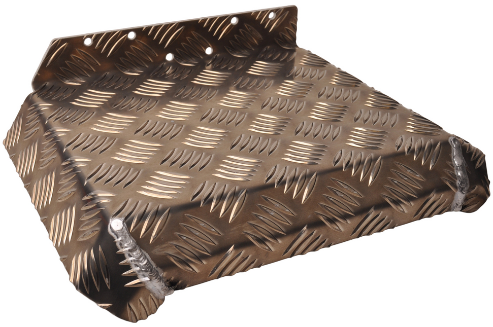 De Haan Demi garde boue gauche - 310x290 mm - adapté pour remorque Hapert - matériau de plaque de larmier en aluminium