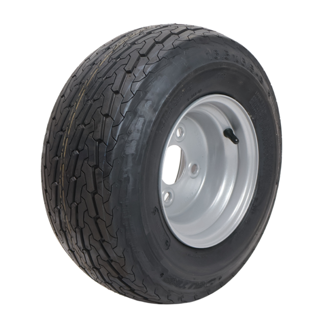 Deli Tire Roue complète de remorque - 16.5x6.50-8 - entraxe : 4x100 - capacité de charge : 360 kg - diamètre du moyeu : 60 mm - 6PR