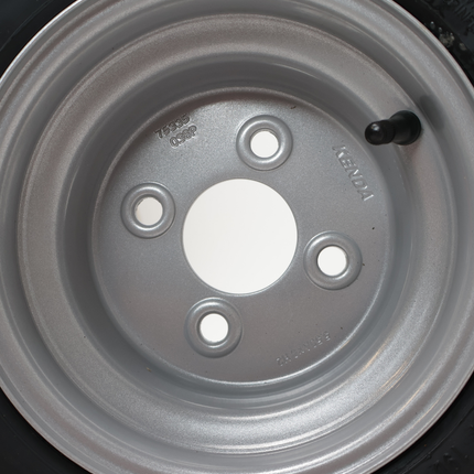 Deli Tire Roue complète de remorque - 16.5x6.50-8 - entraxe : 4x100 - capacité de charge : 360 kg - diamètre du moyeu : 60 mm - 6PR