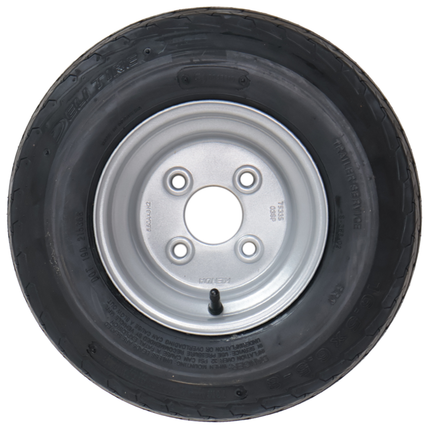 Deli Tire Roue complète de remorque - 16.5x6.50-8 - entraxe : 4x100 - capacité de charge : 360 kg - diamètre du moyeu : 60 mm - 6PR