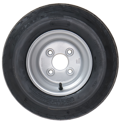 Deli Tire Roue complète de remorque - 16.5x6.50-8 - entraxe : 4x100 - capacité de charge : 360 kg - diamètre du moyeu : 60 mm - 6PR