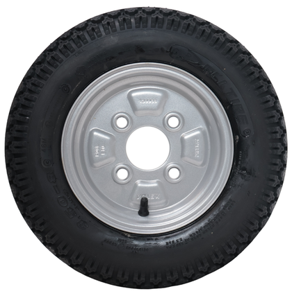 Deli Tire Roue complète de remorque - 3.50-8 - entraxe : 4x100 - capacité de charge : 170 kg - diamètre du moyeu : 60 mm - 4PR