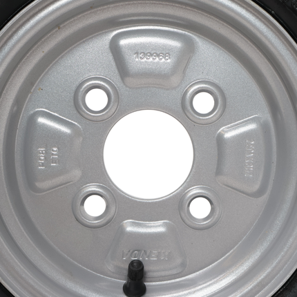 Deli Tire Roue complète de remorque - 3.50-8 - entraxe : 4x100 - capacité de charge : 170 kg - diamètre du moyeu : 60 mm - 4PR