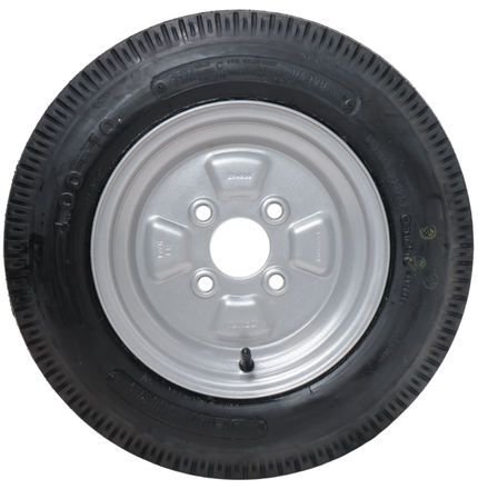 Deli Tire Roue complète de remorque - 4.00-10 - entraxe : 4x100 - capacité de charge : 345 kg - diamètre du moyeu : 60 mm - 6PR