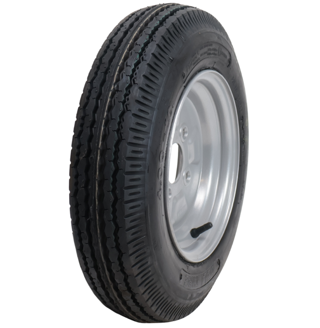 Deli Tire Roue complète de remorque - 4.00-10 - entraxe : 4x100 - capacité de charge : 345 kg - diamètre du moyeu : 60 mm - 6PR