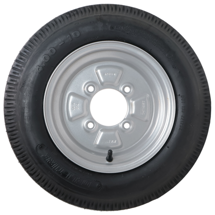 Deli Tire Roue complète de remorque - 4.00-10 - entraxe : 4x115 - capacité de charge : 275 kg - diamètre du moyeu : 85 mm - 4PR