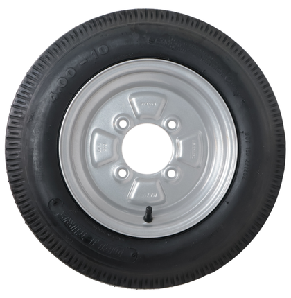 Deli Tire Roue complète de remorque - 4.00-10 - entraxe : 4x115 - capacité de charge : 275 kg - diamètre du moyeu : 85 mm - 4PR