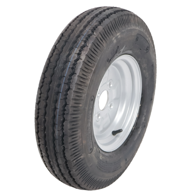 Deli Tire Roue complète de remorque - 5.20-10 - entraxe : 4x100 - capacité de charge : 280 kg - diamètre du moyeu : 60 mm - 4PR