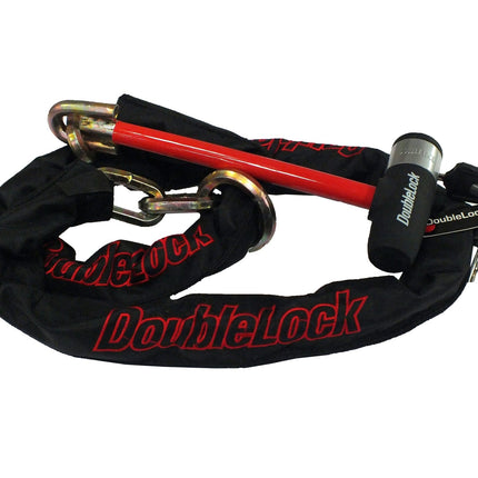 DoubleLock Ancrage de chaîne/chaîne à boucle - 130 cm de long - approuvé par SCM - fonction de serrage de roue