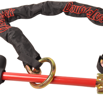 DoubleLock Ancrage de chaîne/chaîne à boucle - 130 cm de long - approuvé par SCM - fonction de serrage de roue