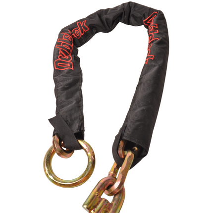 DoubleLock Ancrage de chaîne/chaîne à boucle - 130 cm de long - approuvé par SCM - fonction de serrage de roue