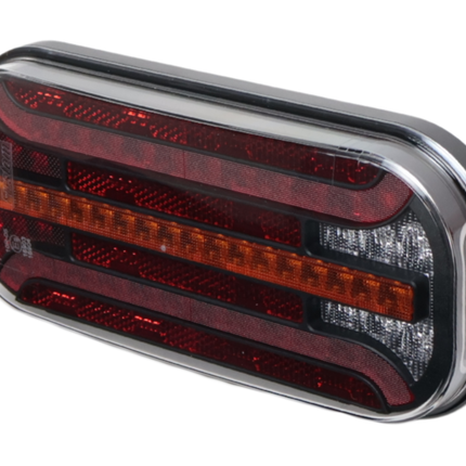 Fristom Feu arrière de remorque - Fristom FT-230 LED - gauche - 215x95x38 mm - avec clignotant dynamique - avec feu de brouillard