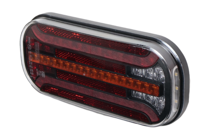 Fristom Feu arrière de remorque - Fristom FT-230 LED - gauche - 215x95x38 mm - avec clignotant dynamique - avec feu de brouillard