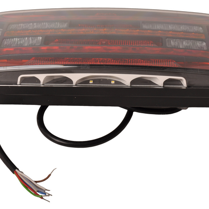 Fristom Feu arrière de remorque - Fristom FT-610 LED - droite - 302x130x51 mm - avec clignotant dynamique - raccordement par fils libres 100 cm
