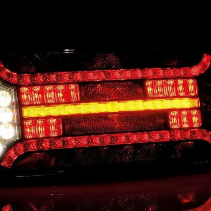 Fristom Feu arrière de remorque - Fristom FT-610 LED - droite - 302x130x51 mm - avec clignotant dynamique - raccordement par fils libres 100 cm