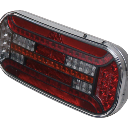 Fristom Feu arrière de remorque - Fristom FT-610 LED - droite - 302x130x51 mm - avec clignotant dynamique - raccordement par fils libres 100 cm