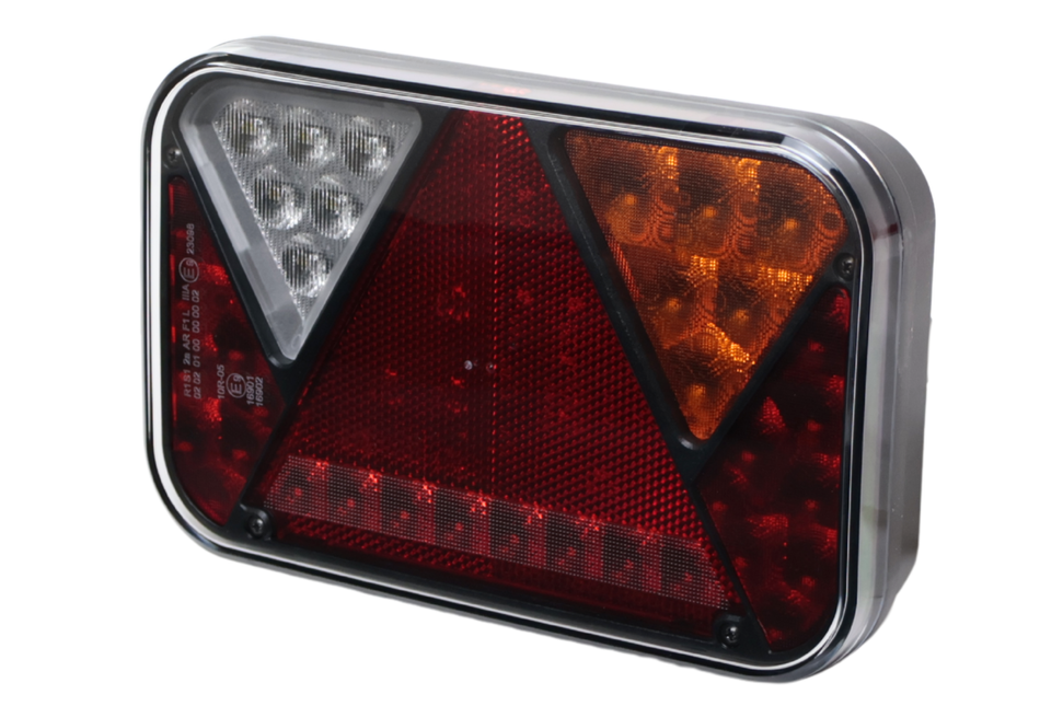 Fristom Feu arrière Fristom droit avec résistance intégrée 200x130x50 mm - facile à connecter avec les prises Aspöck