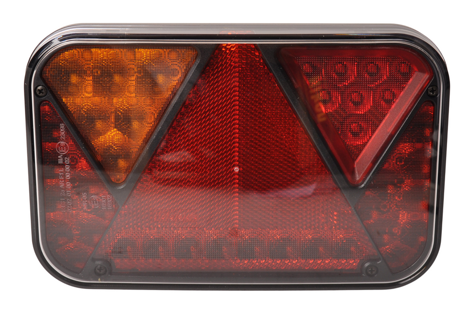 Fristom Feu arrière gauche avec résistance intégrée 200x130x50 mm - facile à connecter avec des prises Aspöck