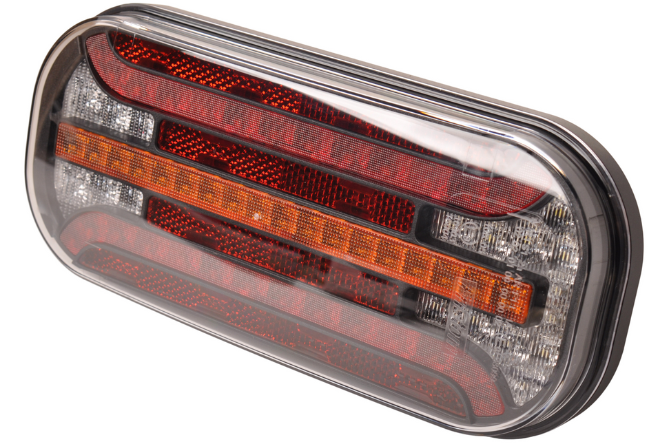 Fristom Fristom FT-230 droit - avec feu de recul - LED 215x95x38 mm - avec clignotant dynamique