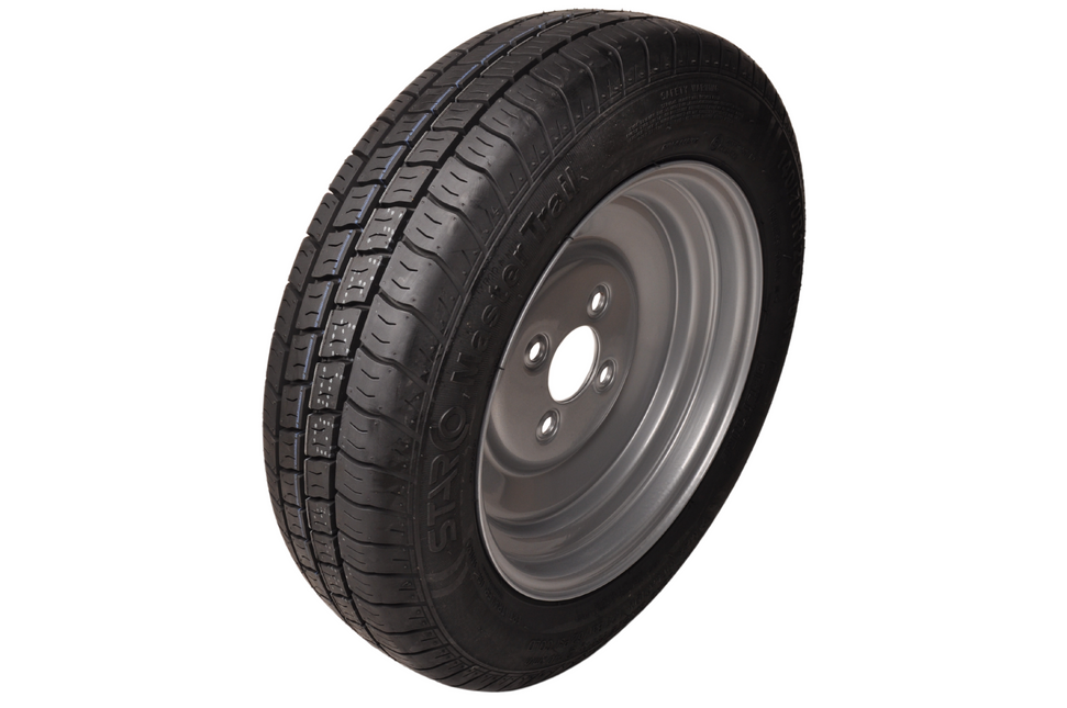 GT RADIAL Roue complète 12 pouces - 140/70R12C pneu + jante - Opel Pitch : 4x100 - 530 kg - 60 mm diamètre du moyeu