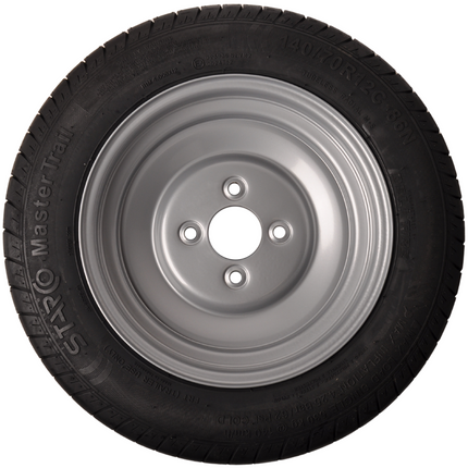 GT RADIAL Roue complète 12 pouces - 140/70R12C pneu + jante - Opel Pitch : 4x100 - 530 kg - 60 mm diamètre du moyeu