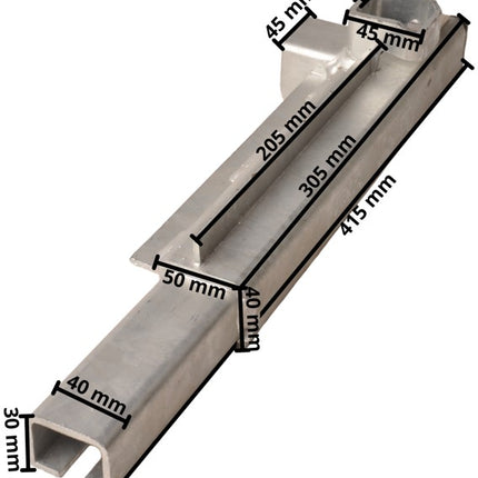 Hulco Poteau d'angle Hulco 30 cm à droite à l'arrière à gauche à l'avant - modèle à grenouillère remorque
