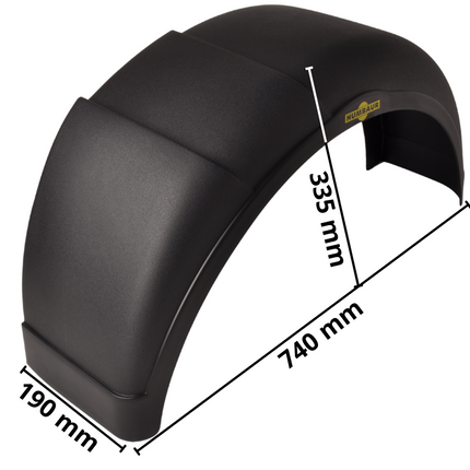 Humbaur Humbaur garde boue 13 pouces - driote - 740x190x335 mm