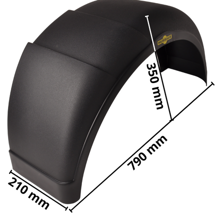 Humbaur Humbaur Garde boue 14 pouces - driote - 790x210x350 mm