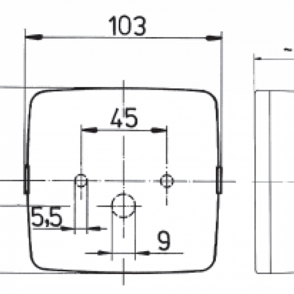 Jokon Feu arrière de remorque - Jokon - gauche/droite - 3 fonctions - 100x103x55 mm
