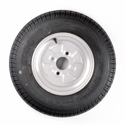 Kargotrail Roue complète 10 pouces- 145/80R10(145R10) Pneu + Jantes - Opel Diamètre de trou : 4x100 - 375 kg - 4PR - Diamètre moyeu: 60 mm