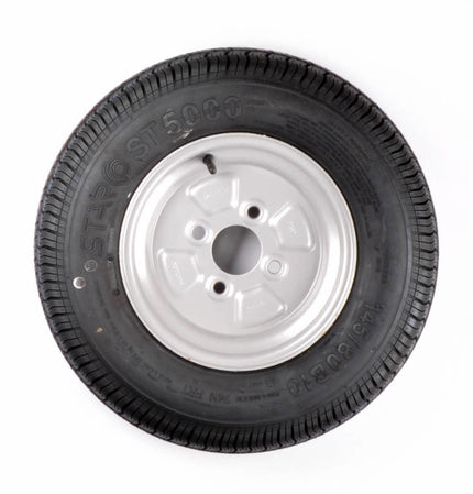 Kargotrail Roue complète 10 pouces- 145/80R10(145R10) Pneu + Jantes - Opel Diamètre de trou : 4x100 - 375 kg - 4PR - Diamètre moyeu: 60 mm