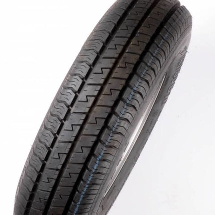 Kargotrail Roue complète 10 pouces- 145/80R10(145R10) Pneu + Jantes - Opel Diamètre de trou : 4x100 - 375 kg - 4PR - Diamètre moyeu: 60 mm