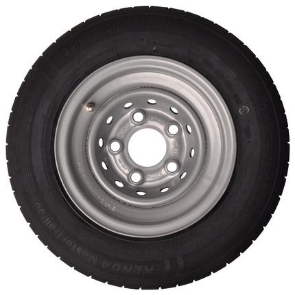Kargotrail Roue complète 10 pouces - 195/55R10C pneu + jante - ET-4_-Mercedes cercle de trous : 5x112 - 750 kg - 10PR - diamètre du moyeu:  67 mm
