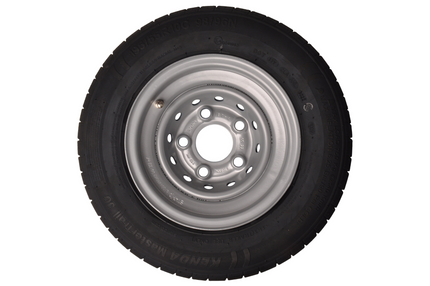 Kargotrail Roue complète 10 pouces - 195/55R10C pneu + jante - ET-4_-Mercedes cercle de trous : 5x112 - 750 kg - 10PR - diamètre du moyeu:  67 mm