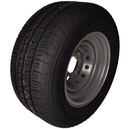 Kargotrail Roue complète 10 pouces - 195/55R10C pneu + jante - ET-4_-Mercedes cercle de trous : 5x112 - 750 kg - 10PR - diamètre du moyeu:  67 mm