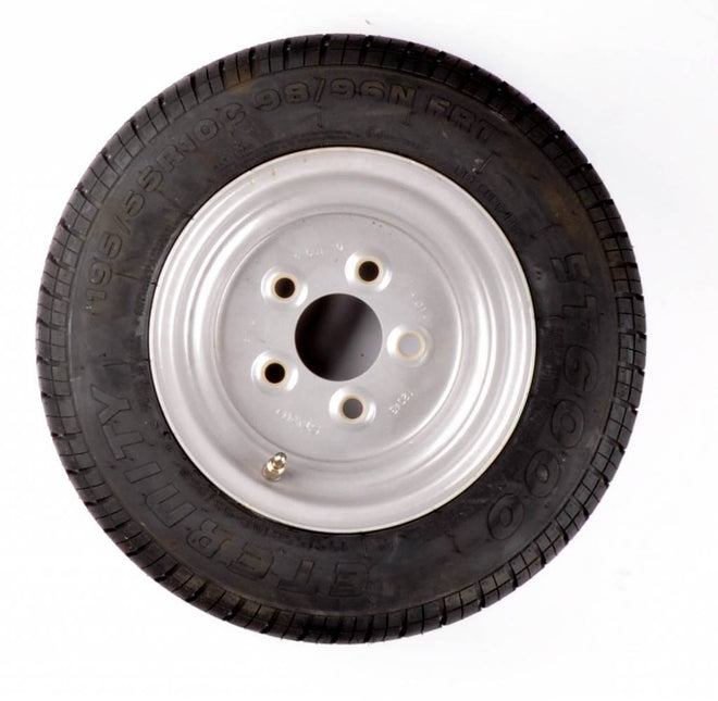 Kargotrail Roue complète 10 pouces - 195/55R10C pneu + jante - ET+25- Mercedes cercle de trous : 5x112 - 750 kg - 10 PR - diamètre du moyeu:  67 mm