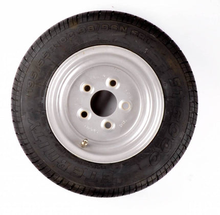 Kargotrail Roue complète 10 pouces - 195/55R10C pneu + jante - ET+25- Mercedes cercle de trous : 5x112 - 750 kg - 10 PR - diamètre du moyeu:  67 mm