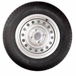 Kargotrail Roue complète 145R13 pneu + jante (cercle de trous 4x130, moyeu 85) 437kg Diamètre du moyeu: 85 mm