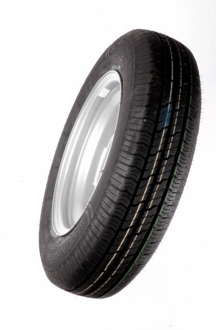 Kargotrail Roue complète 165/70R13 Pneu + Jante (cercle de trous 5x112) 437 kg Diamètre du moyeu 67 mm