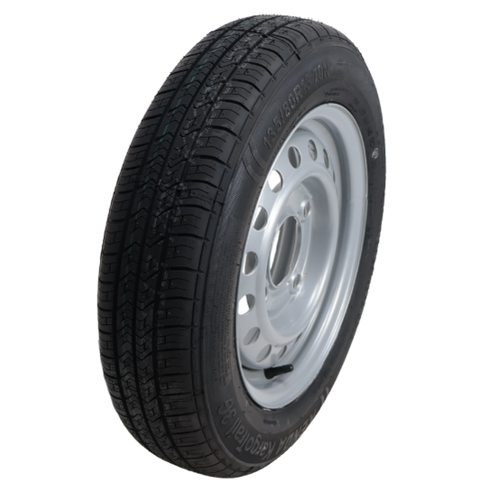 Kargotrail Roue complète de remorque - 135/80R13 - entraxe : 4x130 - capacité de charge : 335 kg - diamètre du moyeu : 85 mm