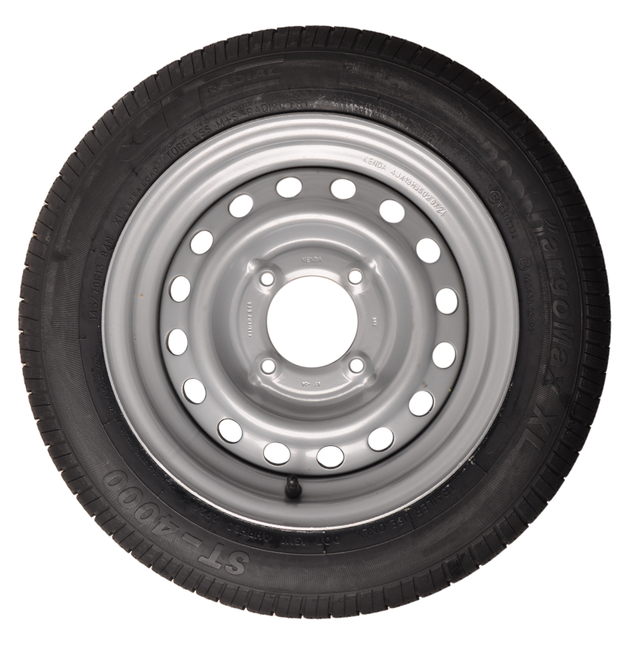 Kargotrail Roue complète de remorque - 145/70R13 - entraxe : 4x115 - capacité de charge : 425 kg - diamètre du moyeu : 85 mm