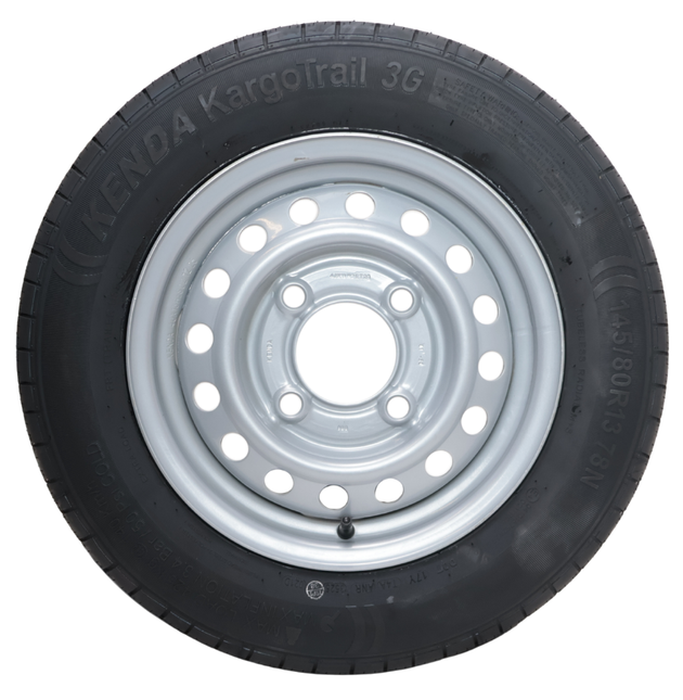 Kargotrail Roue complète de remorque - 145/80R13 - entraxe : 4x130 - capacité de charge : 425kg - diamètre du moyeu : 85 mm