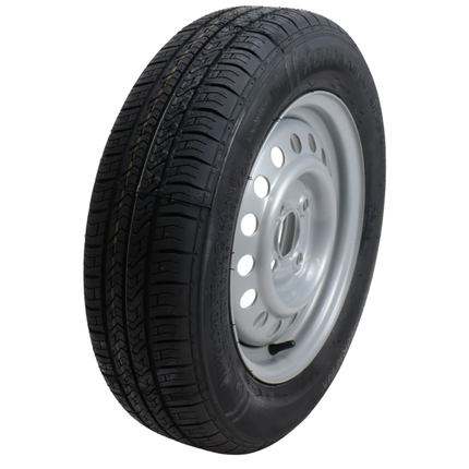 Kargotrail Roue complète de remorque - 155/70R13 - entraxe : 4x100 - capacité de charge : 375 kg - diamètre du moyeu : 57 mm