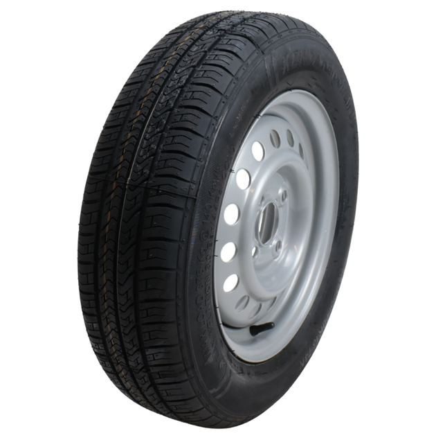 Kargotrail Roue complète de remorque - 155/70R13 - entraxe : 4x100 - capacité de charge : 375 kg - diamètre du moyeu : 57 mm