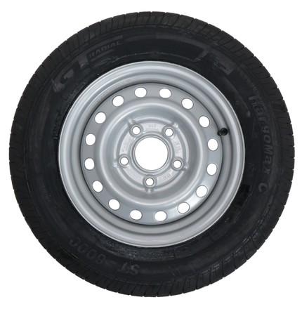Kargotrail Roue complète de remorque - 155/80R13C - entraxe : 5x112 - capacité de charge : 615 kg - diamètre du moyeu : 67 mm