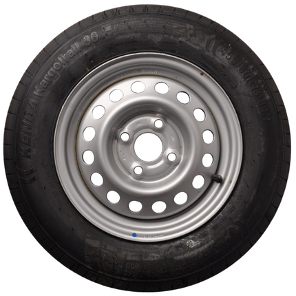 Kargotrail Roue complète de remorque - 155R13 - entraxe : 4x100 - capacité de charge : 500 kg - diamètre du moyeu : 57 mm