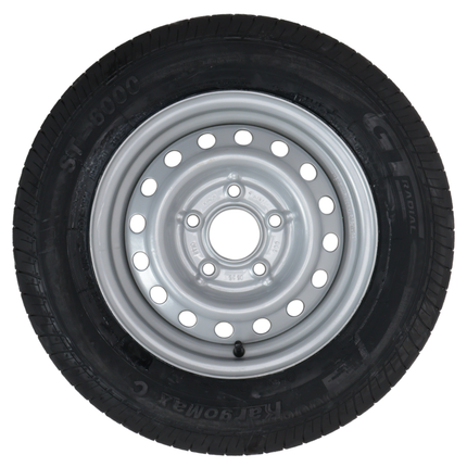 Kargotrail Roue complète de remorque - 155R13C - entraxe : 5x112 - capacité de charge : 615 kg - diamètre du moyeu : 67 mm